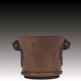 An Exquisite Bronze Beast-Ears Censer,Ming Dynasty, China,Xuande Six-character