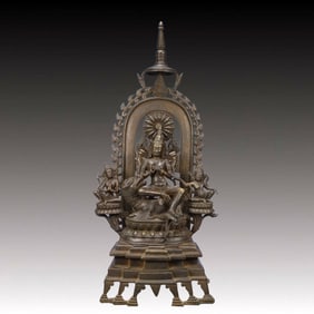 A Solemn Bronze Statue of Tara
