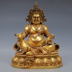 An Exquisite Gilt Bronze Statue of Mammon