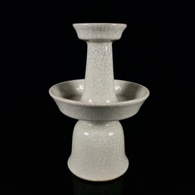 An Exquisite White Glaze Candlestick