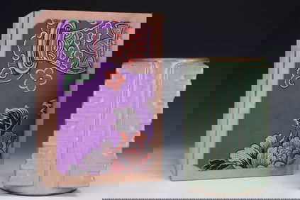 An Exquisite Guan yao Celadon Glazed Painted Gold Vase,with an Imperial Poem by Emperor Qianlong