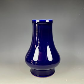 An Exquisite Ruby blue-Glazed Vase