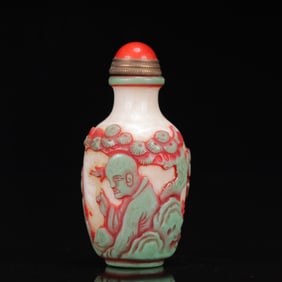 An Exquisite Glass Figure Pattern Snuff Bottle