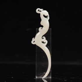 An Archaic Hongshan Culture White Jade Ornament