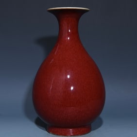A Rare Ji Red Glazed Vase