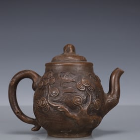 An Exquisite Purple Sands Wealth-Attracting Creature Pattern Teapot
