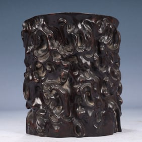 An Exquisite Zitanwood Brush Pot