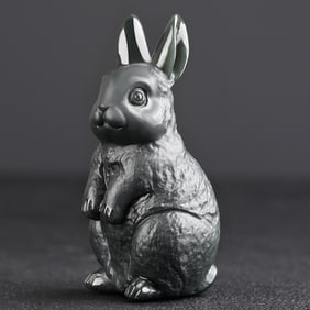 An Exquisite Cyan jade Rabbit Ornament