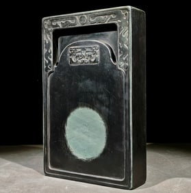 An Exquisite Dragon Pattern with poem Inkstone