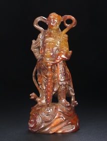 An Exquisite White Jade Figure Ornament