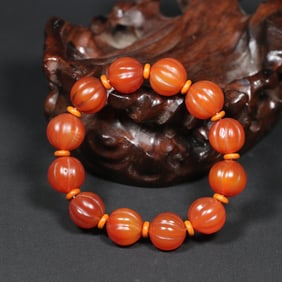 An Exquisite Agate Pumpkin-Shaped Censer