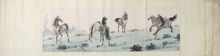 An Fabulous Chinese Ink Horse By Paper