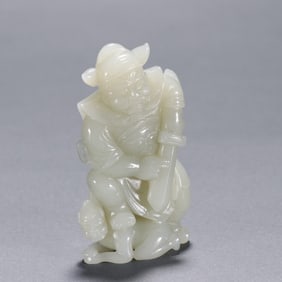 An Exquisite White Jade Figure Ornament