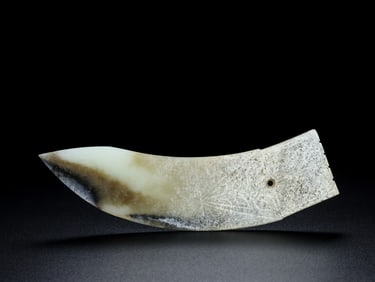 An Exquisite White Jade Knife Ornament