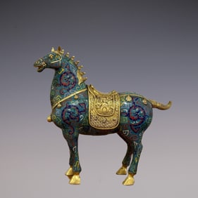 An Exquisite Cloisonne Horse Ornament