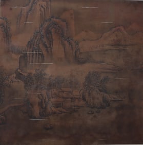 An Fabulous Chinese Ink Landscape By Silk