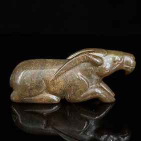 An Exquisite White Jade Rabbit Ornament