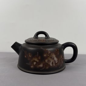 An Exquisite  Purple Sands Flower Pattern Teapot