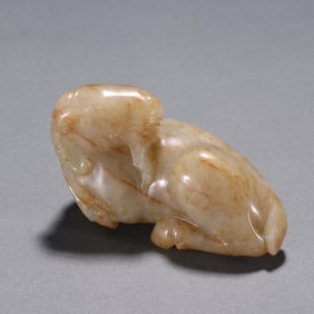 An Exquisite White Jade Sheep Ornament
