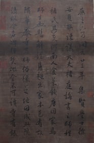 An Fabulous Chinese Ink Calligraphy By Paper