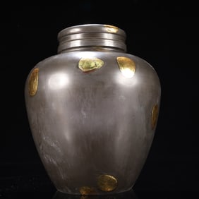 An Exquisite Tin Gilt Cover Jar