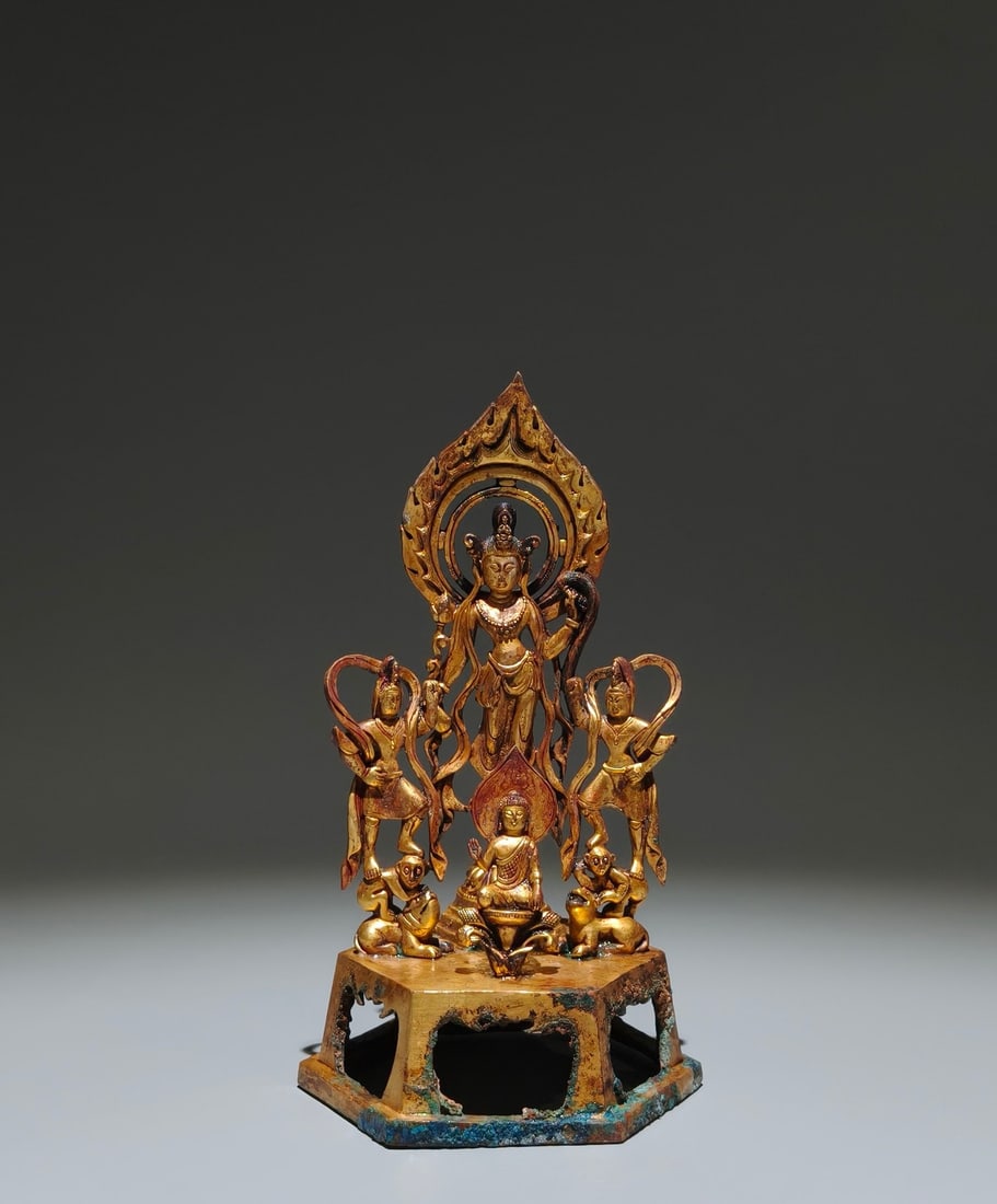 A Solemn Gilt Bronze Buddha Statue (1 of 9)