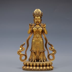 An Exquisite Gilt Bronze Statue of Dakini