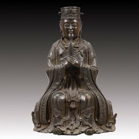 An Excellent Bronze Figure Of Wen Qu Xing