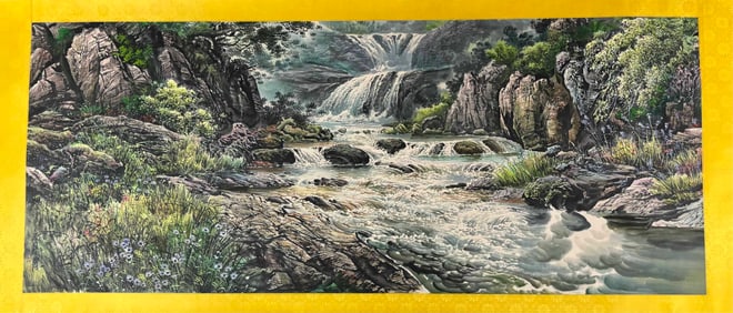 A Chinese Ink Painting of Landscape on Paper,Zhang Daqian