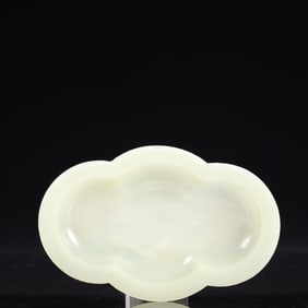 An Exquisite White Jade Brush Washer