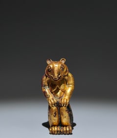 An Exquisite Gilt Bronze Bear-Shaped Base