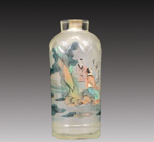 A Precious Glass Polychrome 'Figure' Snuff Bottle