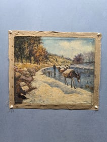 A Chinese Ink Painting of Landscape on Paper,Xu Beihong