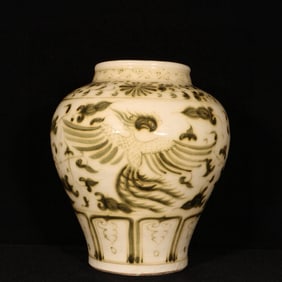 An Exquisite Underglaze-Red Lotus and Phoenix Pattern Jar
