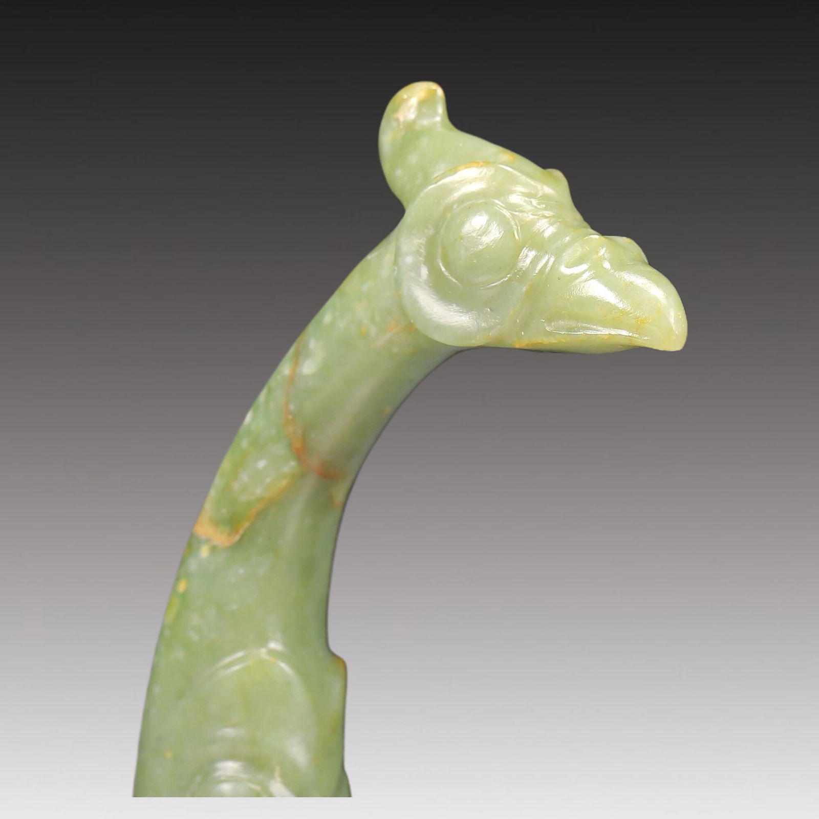 A Greenish Jade Phoenix Scepter - 2