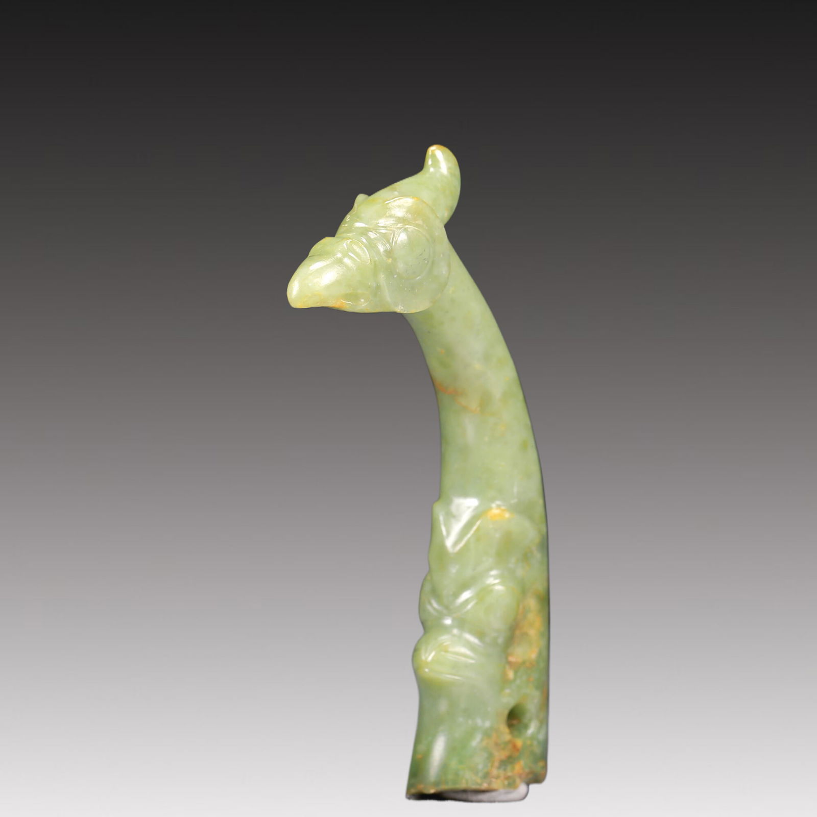 A Greenish Jade Phoenix Scepter - 4
