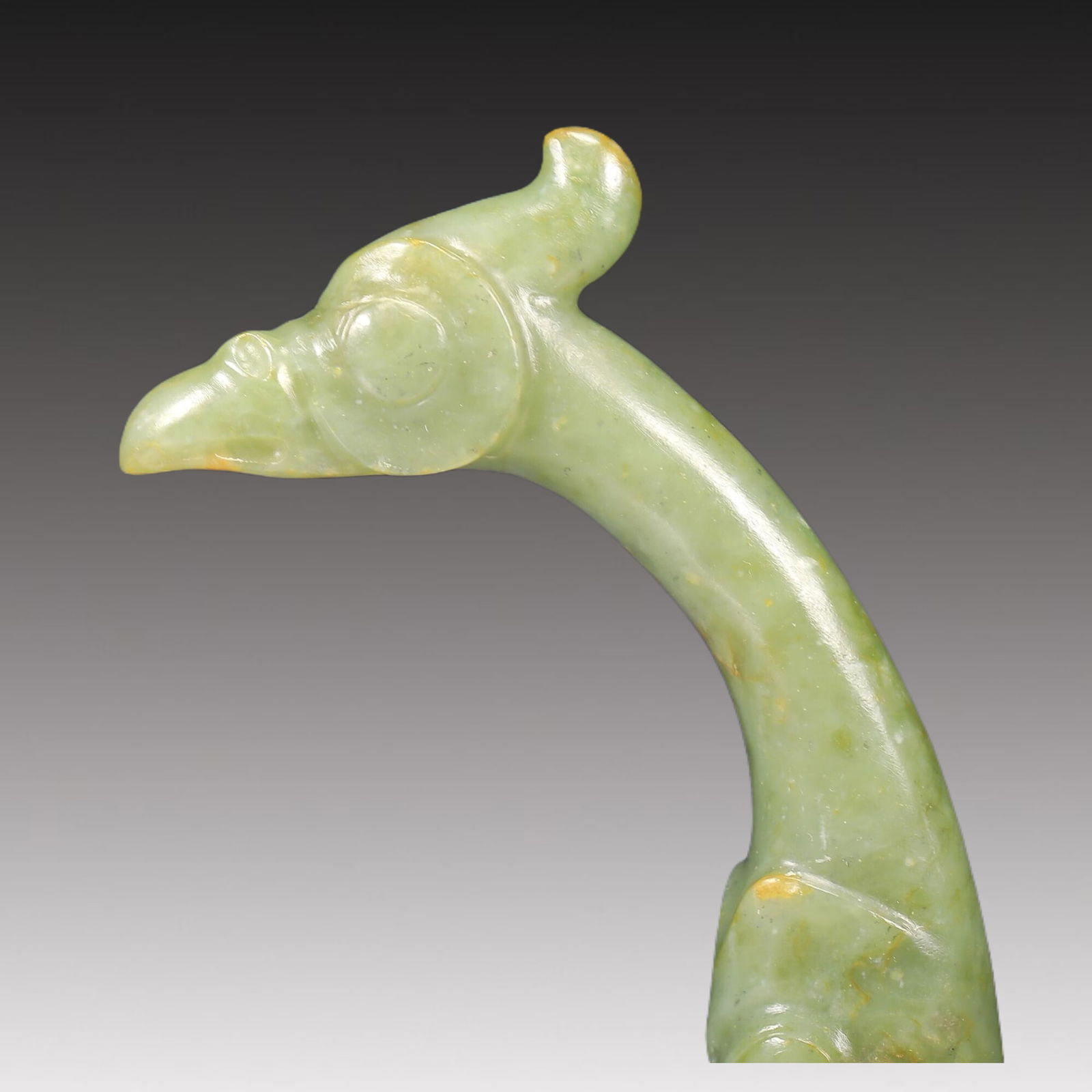 A Greenish Jade Phoenix Scepter - 6