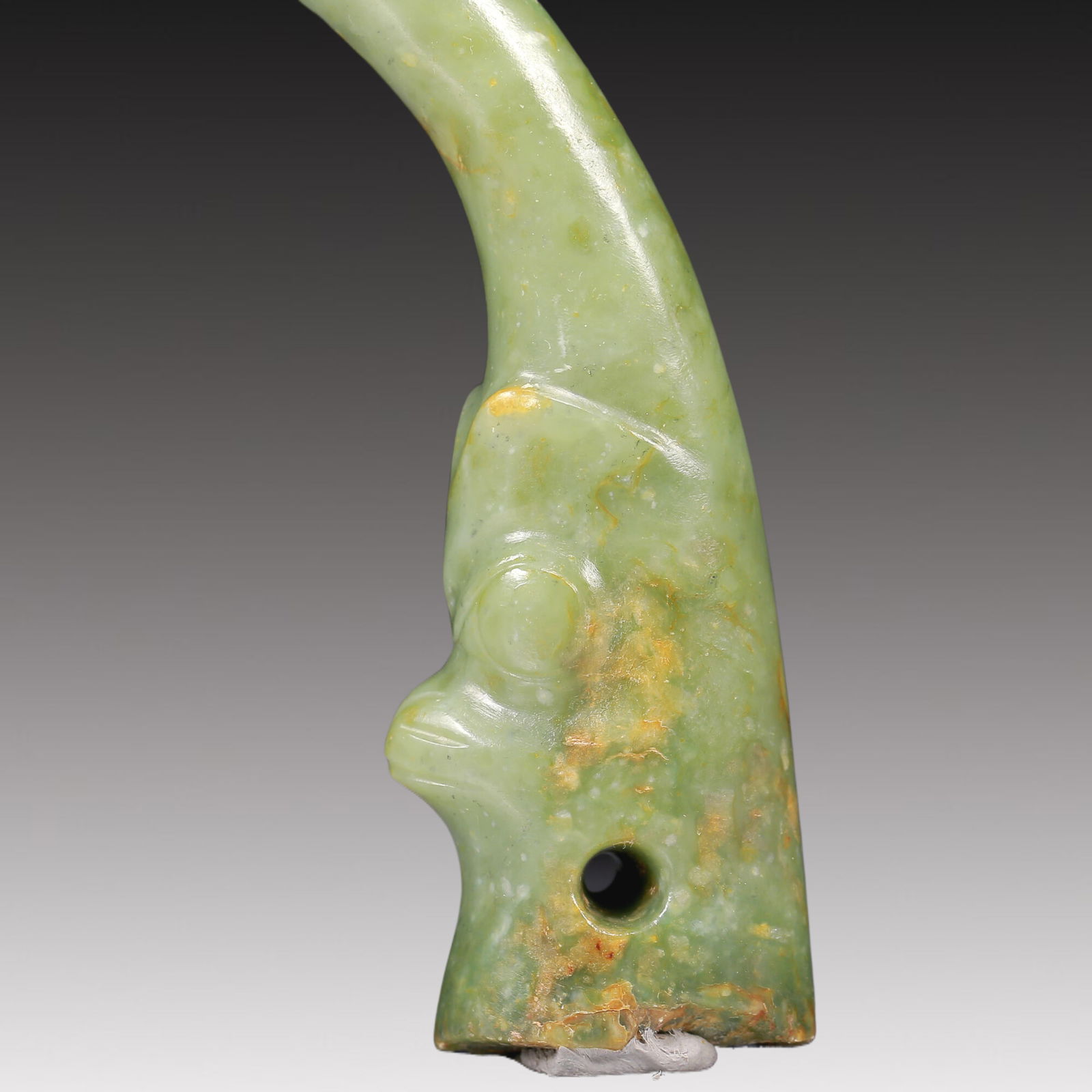 A Greenish Jade Phoenix Scepter - 7