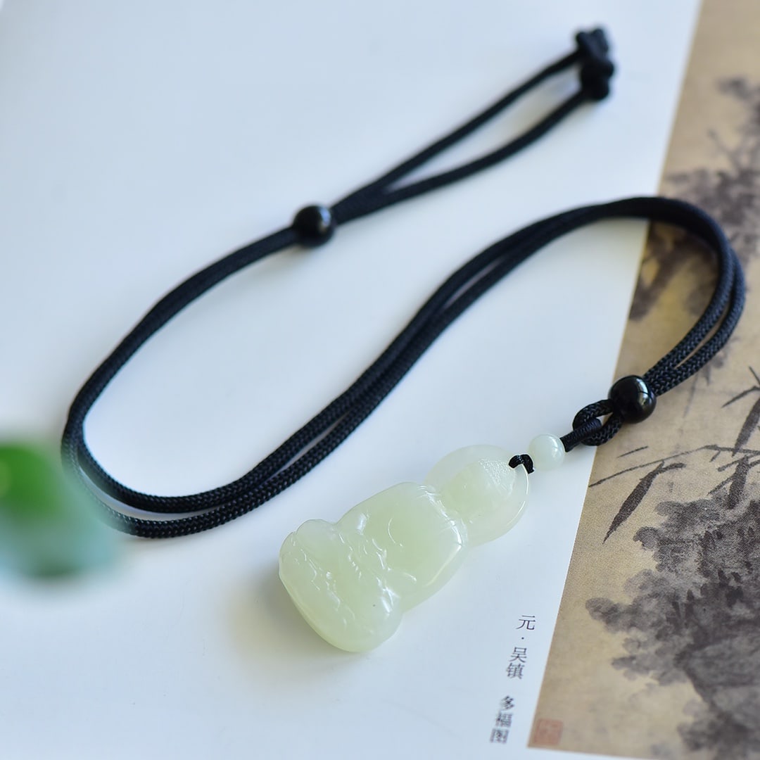An Exquisite White Jade Sakyamuni Pendant: An Exquisite White Jade Sakyamuni Pendant,Size:25mmx42mm ???:??? ???? ???? ?????????