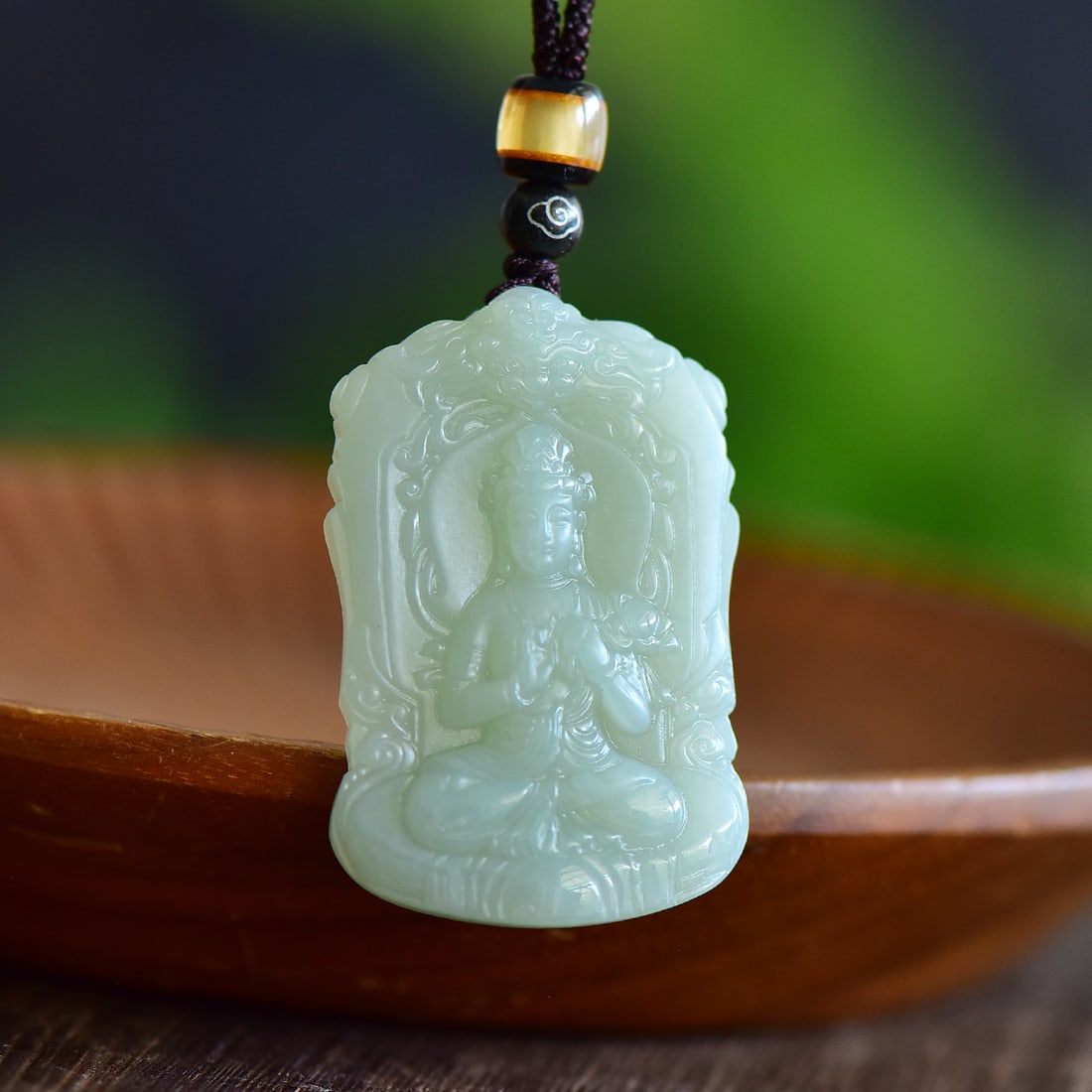 An Exquisite Greenish Jade Bodhisattva Pendant: An Exquisite Greenish Jade Bodhisattva Pendant,Size:45mmx32mm ???:??????,?????????,????? ????????????