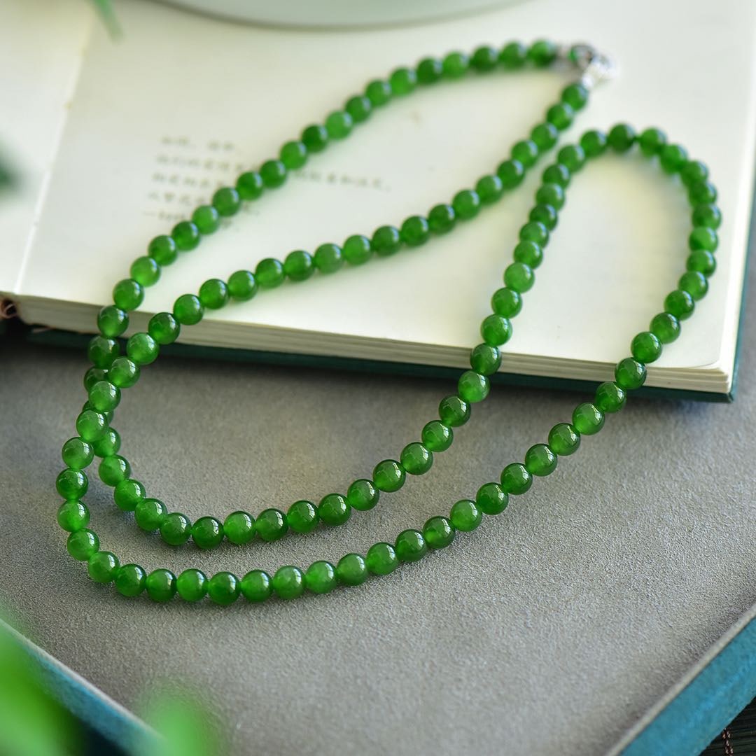 An Exquisite Jasper Necklace: An Exquisite Jasper Necklace,Size:6mm ????