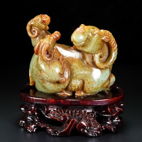 An Exquisite White Jade Sheep Ornament
