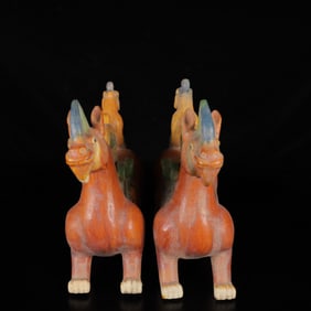 A Pair of Exquisite Auspicious Beast Ornaments