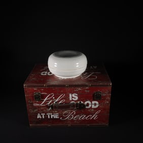 An Exquisite White Glazed Flower Pattern Box