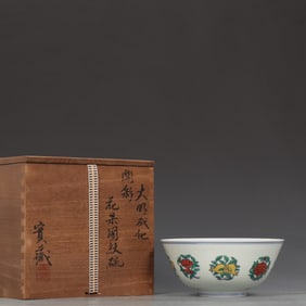 An Exquisite Doucai Flower and Fruit Pattern Bowl