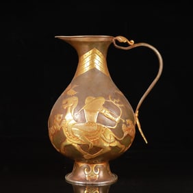 An Exquisite Gilt Silver Figure and Story Pattern Ewer