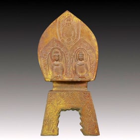 A Solemn Gilt Bronze Statue of Bodhisattva