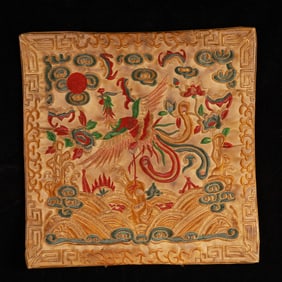 An Exquisite Embroidery Phoenix Pattern Civil Official Rank Badges