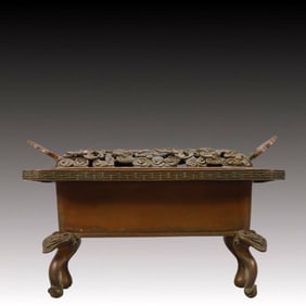 An Exquisite Bronze Auspicious Cloud and Bats Pattern Censer