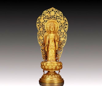 A Huge Gilt Bronze Statue of Avalokitesvara